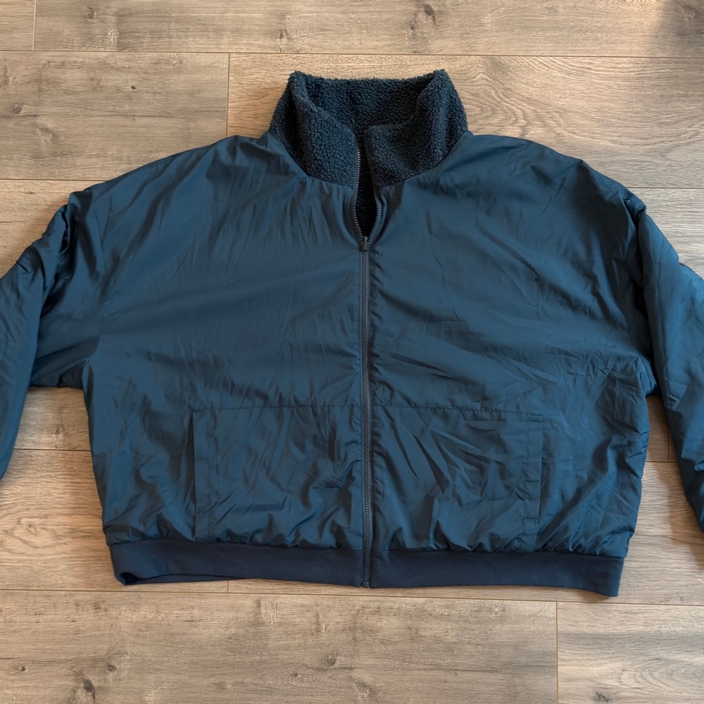 Reversible Fabletics Teal Teddy Jacket